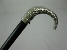 Di Legno Bastone da Passeggio Escursioni 92 CM Larp Equipment Argento Nero Gift