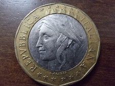 rara moneta di 1000 lire del