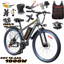 Bicicletta Elettrica 1000W 29 Pollici Uomo 48V 18,6AH 50KM/H E-Mountain Bike 21 Velocità 90KM