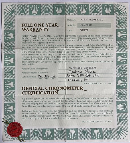 Rolex certificate guarantee - rolex,