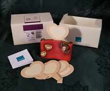 THUN ® SEGNAPOSTO ROSSO PERGAMENA CON ANGELO E CUORI CON SCATOLA E CERTFICATO NB