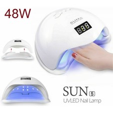 LAMPADA UV LED FORNETTO RICOSTRUZIONE UNGHIE MANI PIEDI 48W SUN5 DISPLAY SENSORE