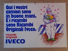IVECO CARTELLO / INSEGNA VINTAGE  POMPA BENZINA - DISTRIBUTORE
