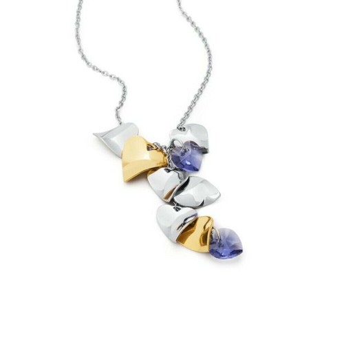 Collana donna cuore viola - collana,
