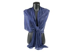 Stola donna blu magliina lurex