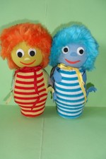 2 pupazzi peluche vintage anni 80 uova pasqua pernigotti gadget pubblicità
