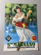 Poster pubblicitario Magnano ortofrutta Siracusa cm 34x23,5