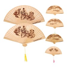  6 Pcs Ventagli Cinesi Vintage