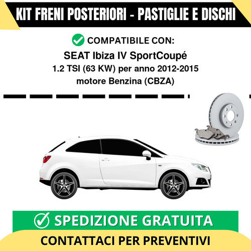 Kit freni posteriori per seat - per,