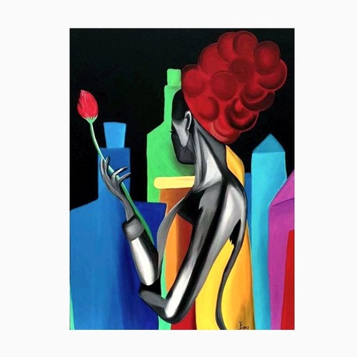 Quadro moderno dipinto mano - quadro,