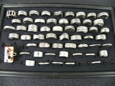 GRANDE LOTTO 54 ANELLI da donna uomo diverse varie misure modelli gotico vintage