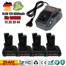 BATTERIA 10,8 V 12 V 4 Ah per Bosch GBA GSR GOS GDR BAT 1600Z0002Y caricatore strumento 