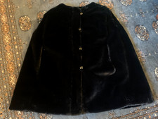 MANTELLA IN ECOPELLICCIA NERA