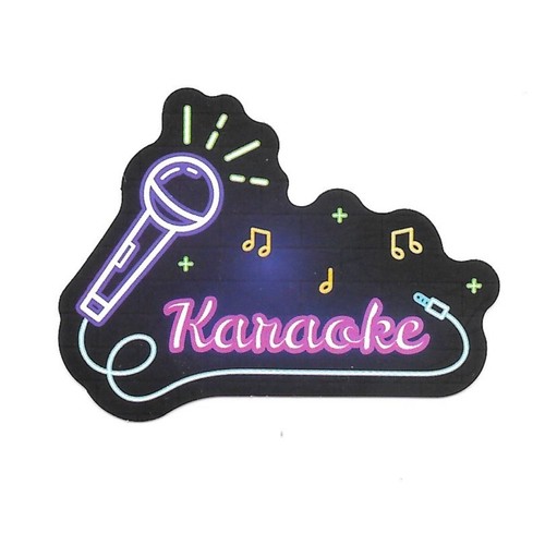 Adesivo microfono karaoke - , neon