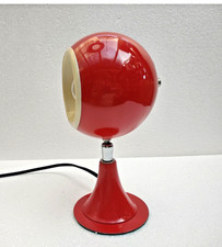 Lampada da tavolo Eyeball in metallo rosso fuoco Italia anni 70"