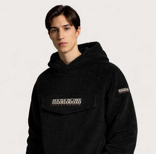 Napapijri fleece sherpa - sherpa, felpa