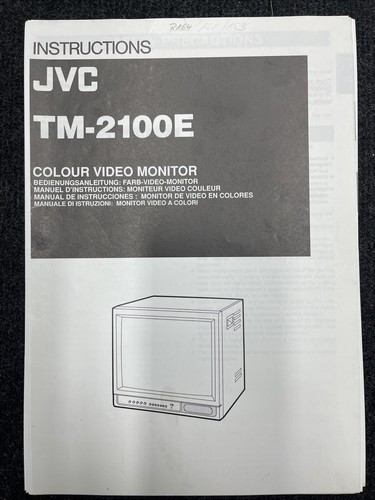 Jvc 2100e monitor manuale - jvc, tm-2100e
