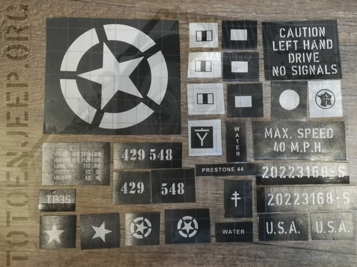 Kit pochoir stencil - stencil, 1/6