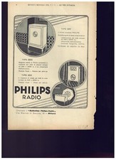 PHILIPS - RADIO - Pubblicità vintage anni 1930-60 da riviste- - OLD ADVERTISING