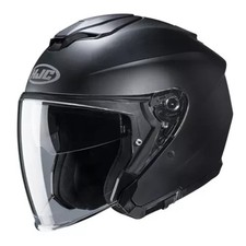 CASCO MOTO HJC I 30 JET SEMI FLAT MATT BLACK GREY VISIERA TRASP.