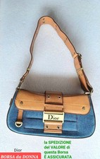 BORSA Donna Christian DIOR CD Sreet Chic Boutique Paris Blu Jeans Denim