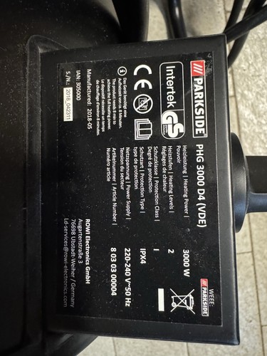 Cannone aria calda - ad, 3000w