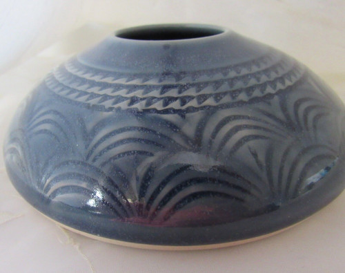 Pottery for living blue vase - pottery,