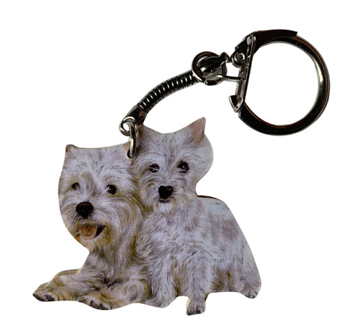 West highland terrier keyring - west,