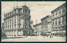 Roma Città Via del Tritone Tram cartolina QT1979