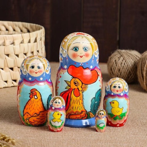 Matrioska gallo pezzi - 5, 16