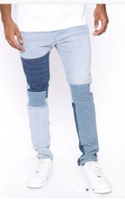 Jeans uomo bicolore denim