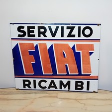 Insegna Tabella Smaltata Fiat