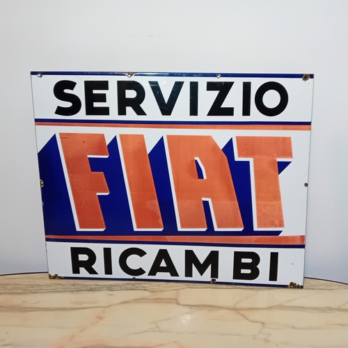 Insegna tabella smaltata fiat - smaltata,