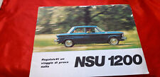 MANUALE . CATALOGO PUBBLICIT " NSU 1200 "