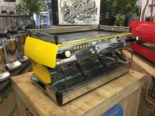 LA MARZOCCO FB80 3 GRUPPI GIALLO NERO MACCHINA CAFFE' ESPRESSO COMMERCIALE CAFE