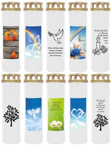 Candele tombali bianche luci