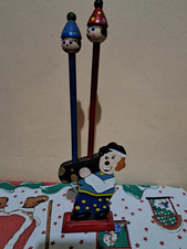   PORTAMATITE  Vintage in legno Made In ITALY Con Matite Originali Usate 