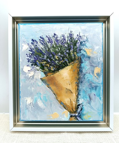 Fiori lavanda quadro olio - lavanda,