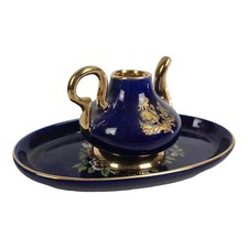 LIMOGES FRANCE VASSOIO con Brocca PORCELLANA CERAMICA decorata VINTAGE Miniatura