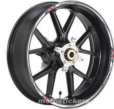 Adesivi cerchi tuning bandiera Inghiterra Aprilia Dorsoduro 750