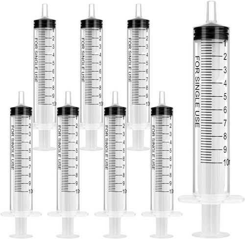 Siringa plastica 8pcs 10ml - siringa, plastica,