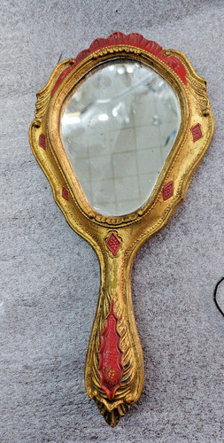 Antico specchio mano - antico,