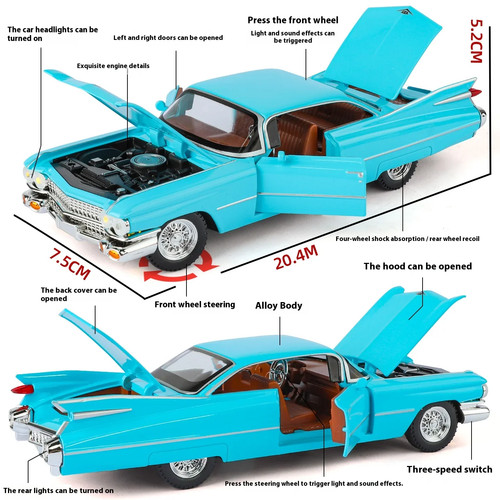 Modellino auto retrò cadillac - auto,