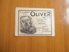 1908 OLIVER MODELLO 5 e 6 PUBBLICITA ANTICA MACCHINA DA SCRIVERE VINTAGE
