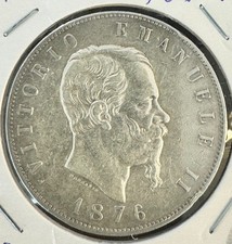 5 Lire 1876 R Regno d'Italia