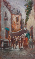 Giuseppe Amisani – dipinto a olio su tavola