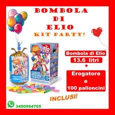 BOMBOLA DI GAS ELIO COMPRESSO CON 100 PALLONCINI COLORATI SISTEMA EASY
