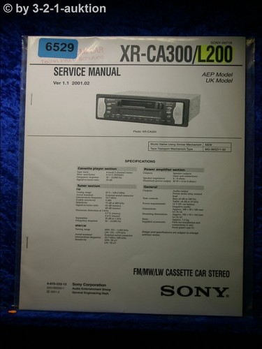 Sony service manual ca300 - sony,