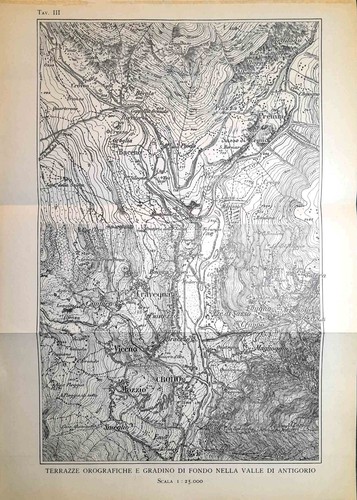 Carta geografica antica valle - carta,