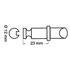 Scalmo ottone cromato per